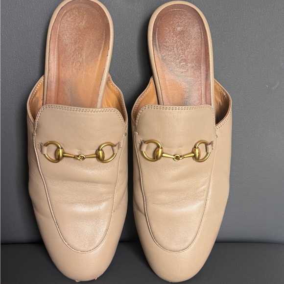 Gucci Beige Princetown Leather Mule Slipper Slides Women's Size 38 - Picture 1 of 14